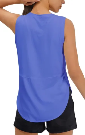 JOYSPELS Ice Silk Workout Tank Tops for Women Cool-Dry Sleeveless Loose Fit Yoga Shirts Athletic