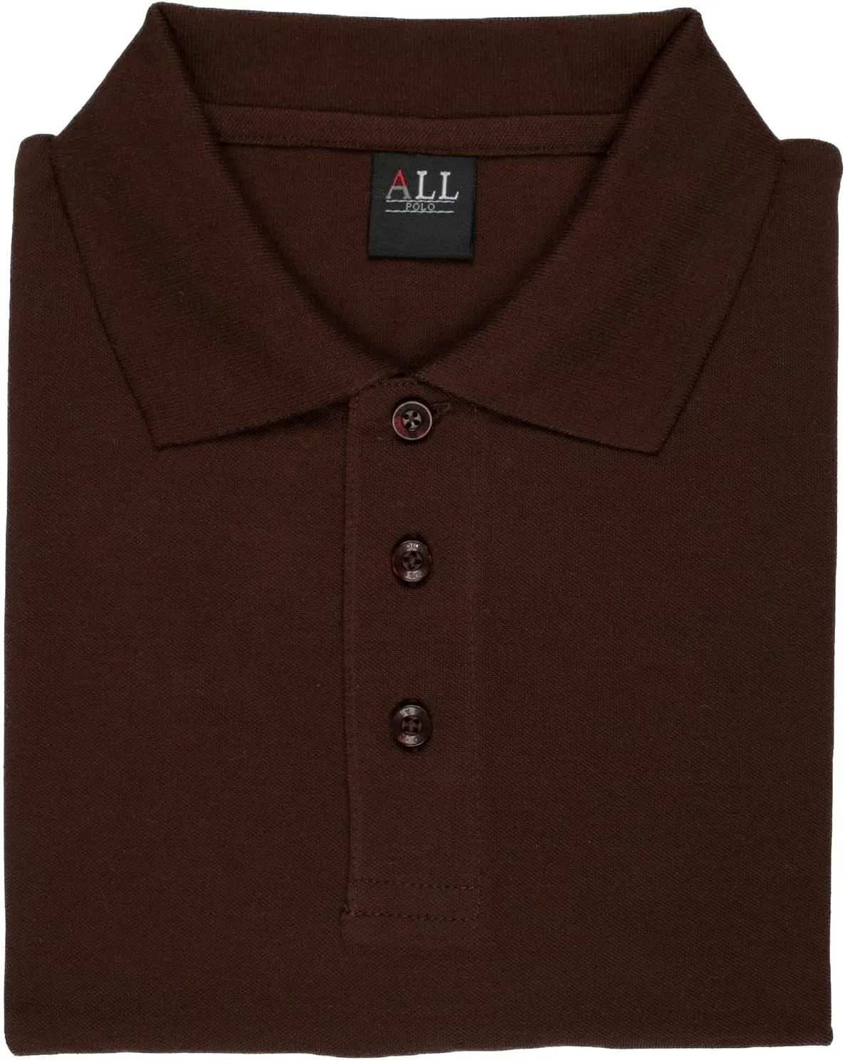 Men's Polo Shirt - Short Sleeve Regular Fit Classic Pique Solid Casual 3 Button Collared Top