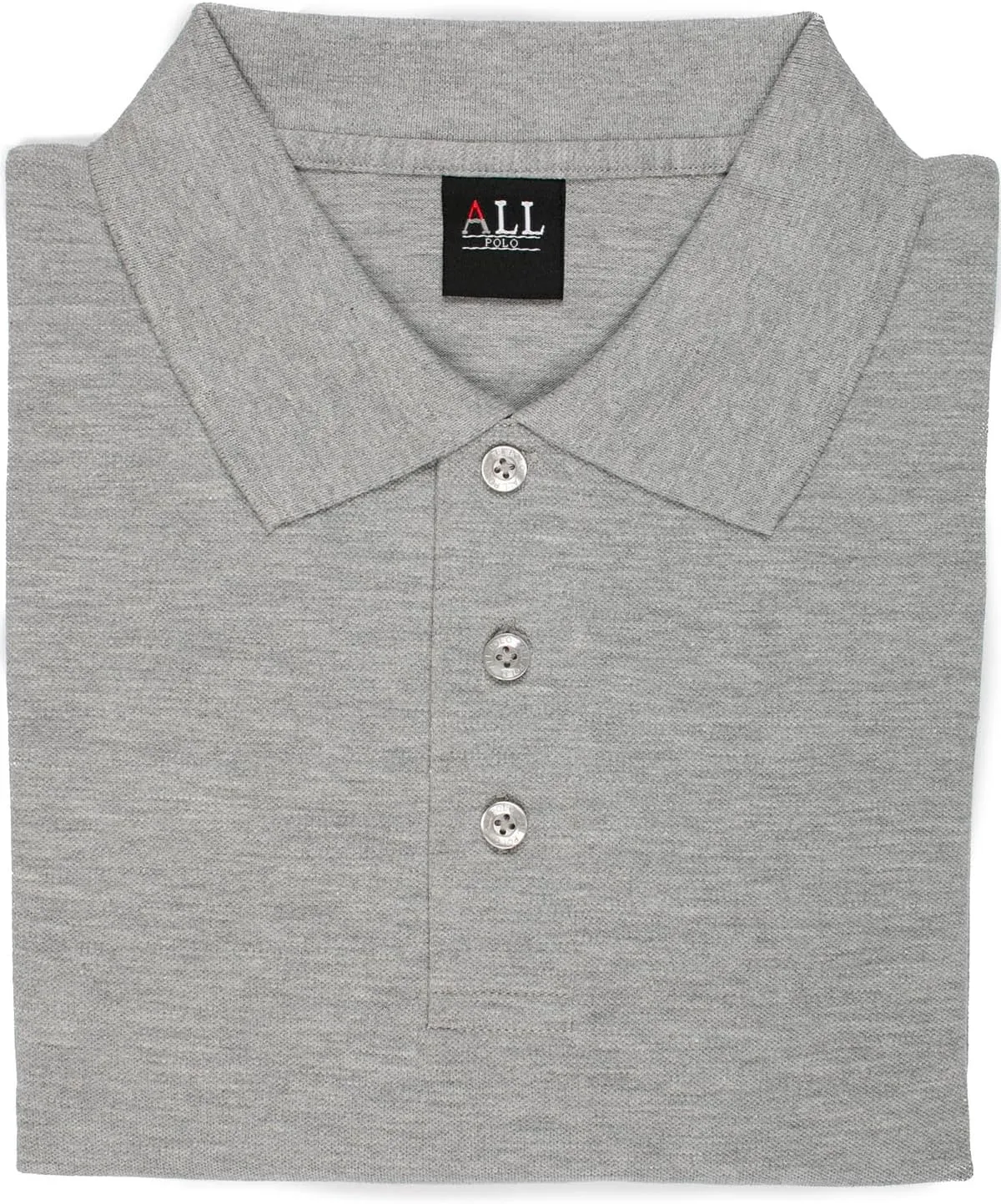 Men's Polo Shirt - Short Sleeve Regular Fit Classic Pique Solid Casual 3 Button Collared Top