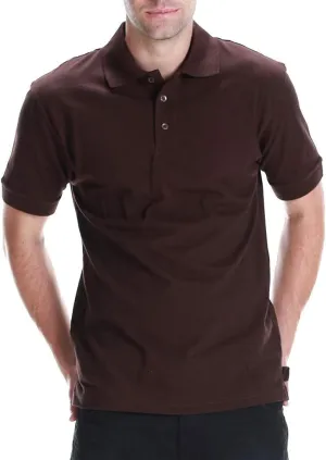 Men's Polo Shirt - Short Sleeve Regular Fit Classic Pique Solid Casual 3 Button Collared Top