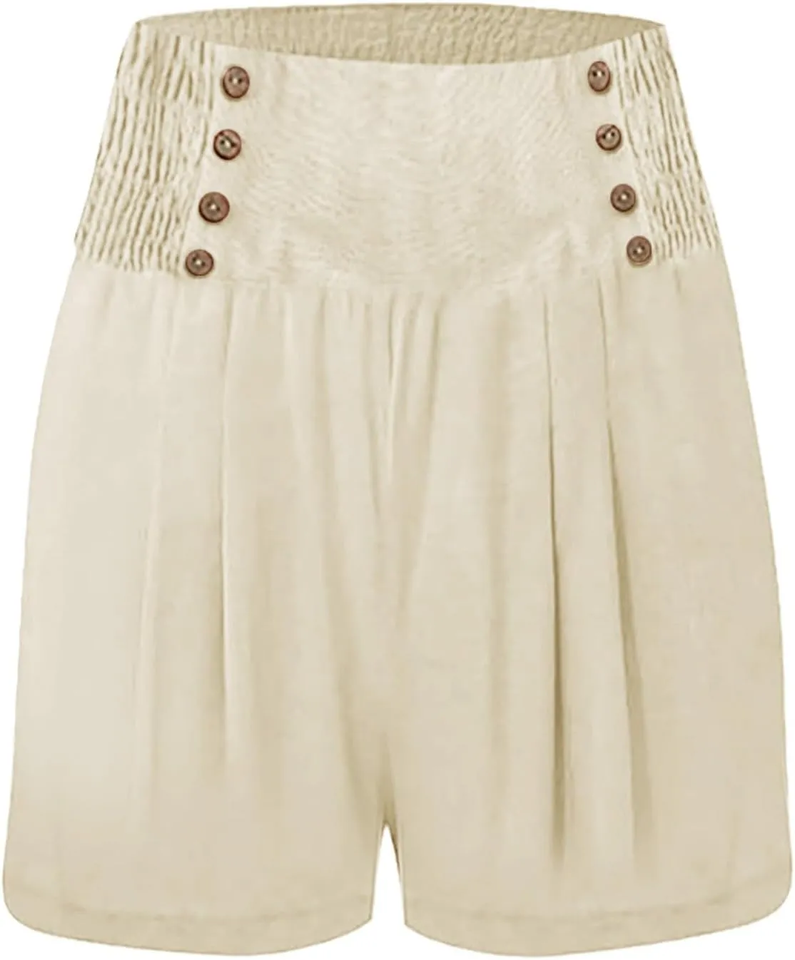 Women's Beach Shorts Smocked High Waisted Summer Shorts Wide Leg Flowy Casual Short Lounge Pants Preppy Clothes