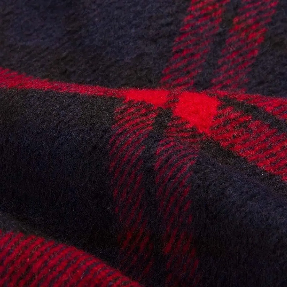 Women's Long Plaid Wool Skirt Fall Winter High Waist A-line Pleated Wool Tartan Skirts